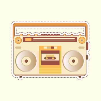 cute hand draw cartoon illustration sticker vector