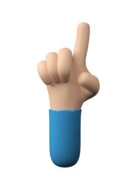 3D Hands Gestures isolated on transparent background PNG file format.