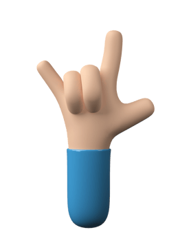 3D Hands Gestures isolated on transparent background PNG file format.