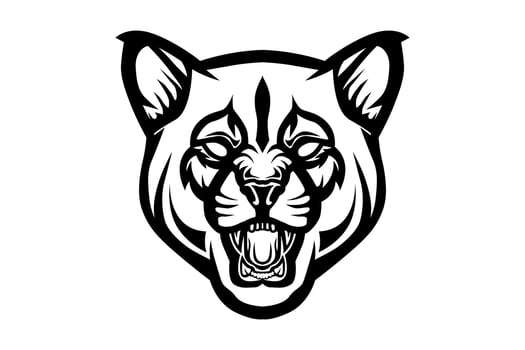 angry cougars vector illustration
