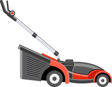 Lawn mower flat color png