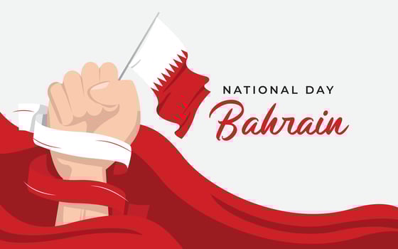 Bahrain national day design template vector