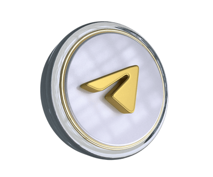 Realistic Telegram icon 3D illustration png