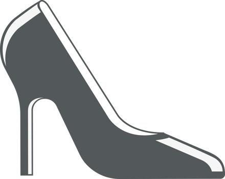 High heels color symbol png