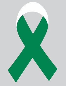 3D Flag of Nigeria on ribbon. vector