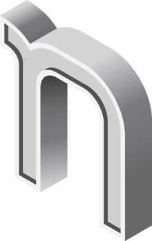 alphabets font isometric png