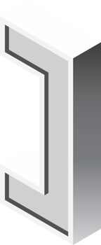 alphabets font isometric png