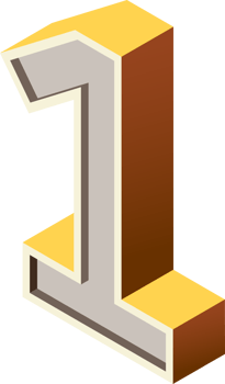 number font isometric png