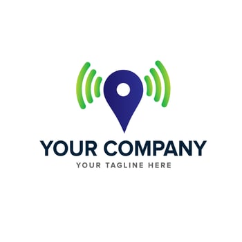 Chat wifi logo design vector sign. Chat bubble wireless logo. Free Vector