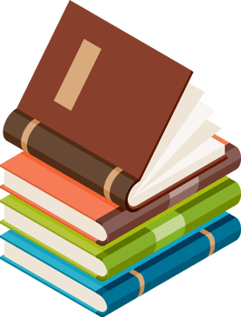 book stack flat color png
