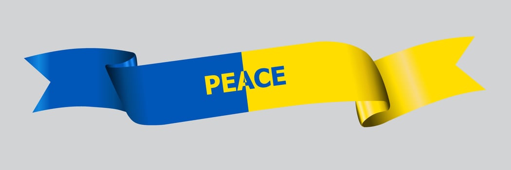 3D Flag of Ukrainian in the concept of peace in Ukraine vector