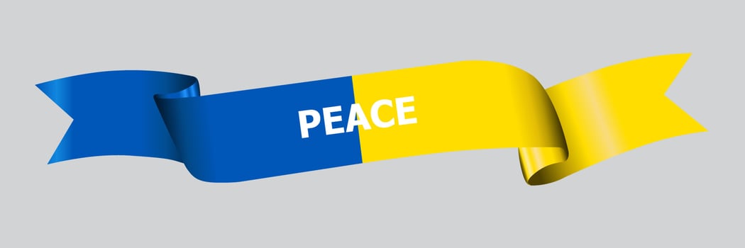 3D Flag of Ukrainian in the concept of peace in Ukraine vector