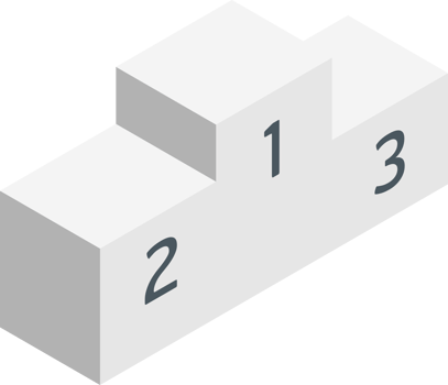 Winning podium isometric png
