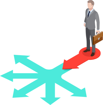 business way flat color png