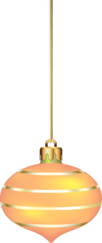 Christmas balls ornaments hanging on gold thread png