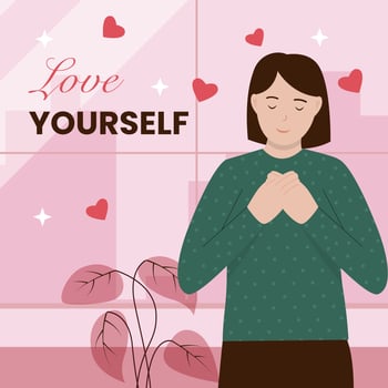 Self love illustration design concept vector