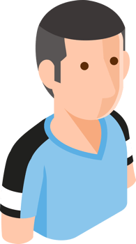 Soccer player isometric png