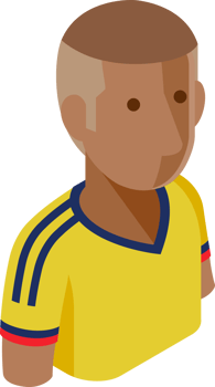 Soccer player isometric png