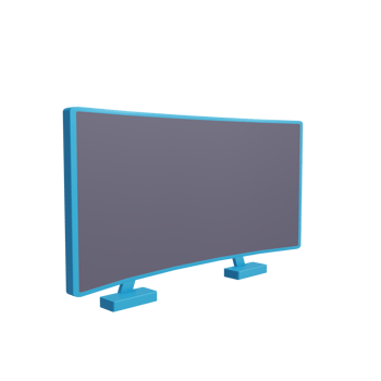 3D Television Icon on a transparent background, perfect for template design, UI or UX and more. png