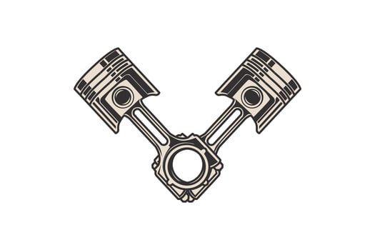Two Piston Vector illustration