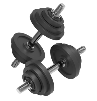 3d two dumbbell png