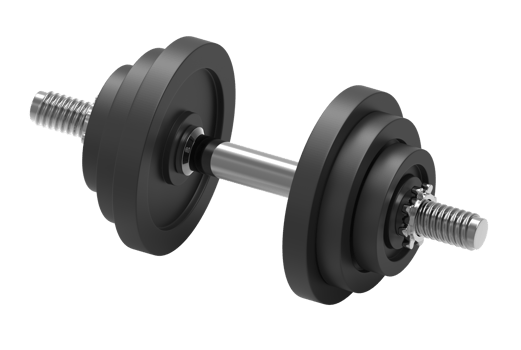 Dumbbell 3D illustration png