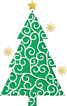 christmas tree paper cut png