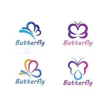 Beauty Butterfly Logo vector