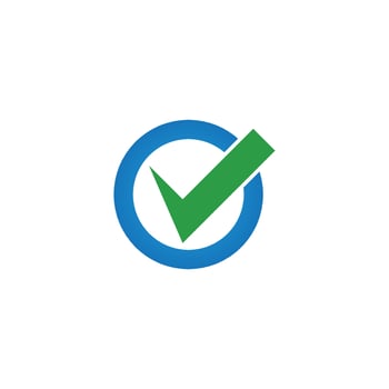 Check mark V Letter Logo vector