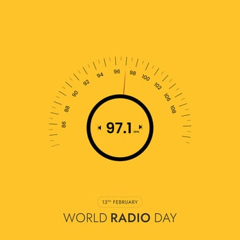 World Radio Day Social Media Post vector