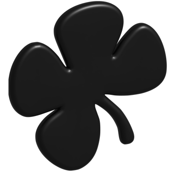 3d icon of clover leaf png