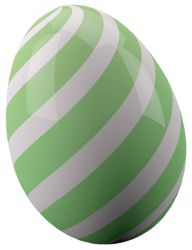 Green easter egg 3d pattern png