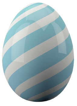 Blue easter egg 3d pattern png