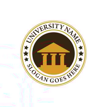 University college school badge logo vector