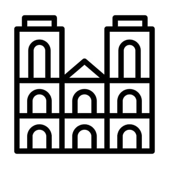 Notre Dame Icon Design vector