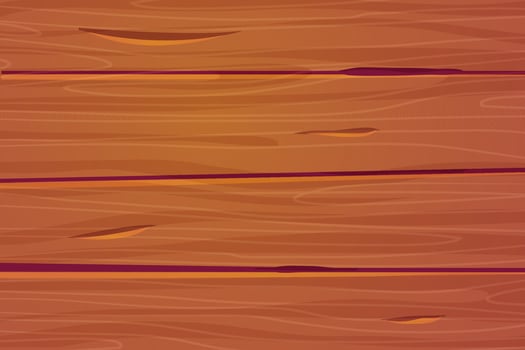 Wooden material, textured surface wood comic background in cartoon style. Wall, panel for game, ui design. Vector illustration