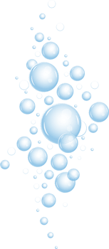 Underwater bubbles of fizzing soda. Streams of air. Dissolving tablets. Realistic oxygen pop in effervescent drink. Blue sparkles png