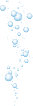 Underwater bubbles of fizzing soda. Streams of air. Dissolving tablets. Realistic oxygen pop in effervescent drink. Blue sparkles png