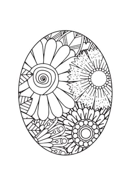 Easter egg mandala Coloring Pages vector