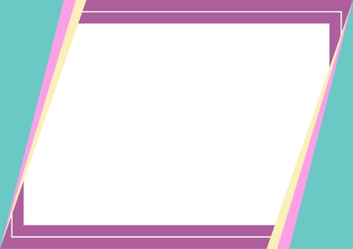 Violet, pink, green, yellow background color with stripe line shape. Suitable for social media post and web internet ads. Template layout. Frame, boarder for text, picture, advertisement. Empty space vector
