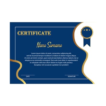 Certificate vector design templates