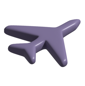 3d icon of plane png