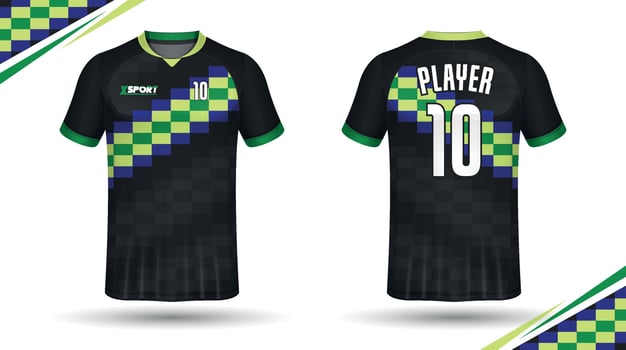 Soccer jersey design for sublimation, sport t shirt design vector