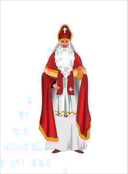 Companions of Saint Nicholas vector illustration