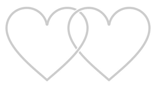 Pair of the Heart Shape Icon Symbol. Romance Couple in Love Icon Symbol for Logo, Art Illustration, Apps, Website or Graphic Design Element. Format PNG