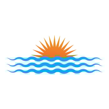sunset icon vector