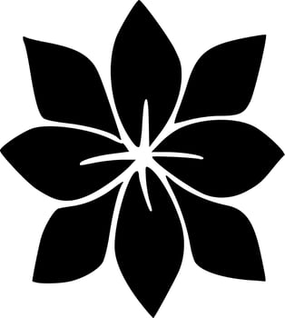 black and white of flower shape vector