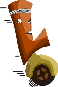 monster character. character. monsters icon. eye monsters. letter monsters. alphabet. vector