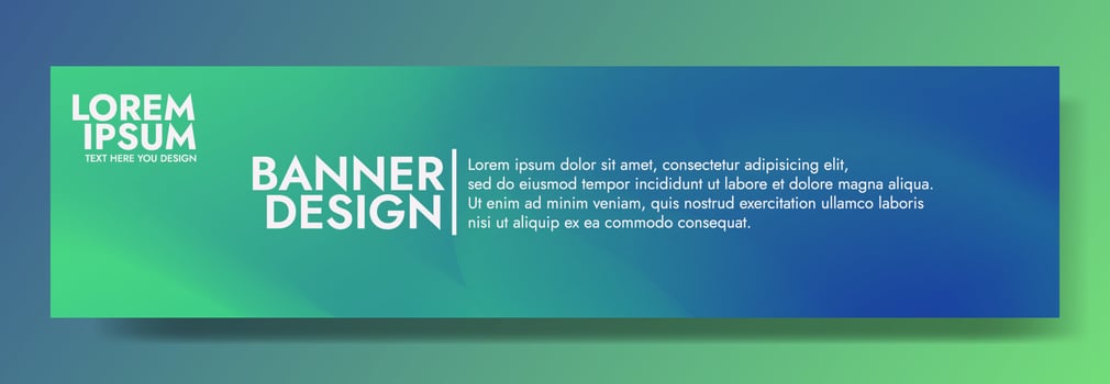 Green Blue  Gradient Blur Banner Template. vector