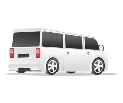 Flat isometric concept 3d illustration car suitable for big family vector